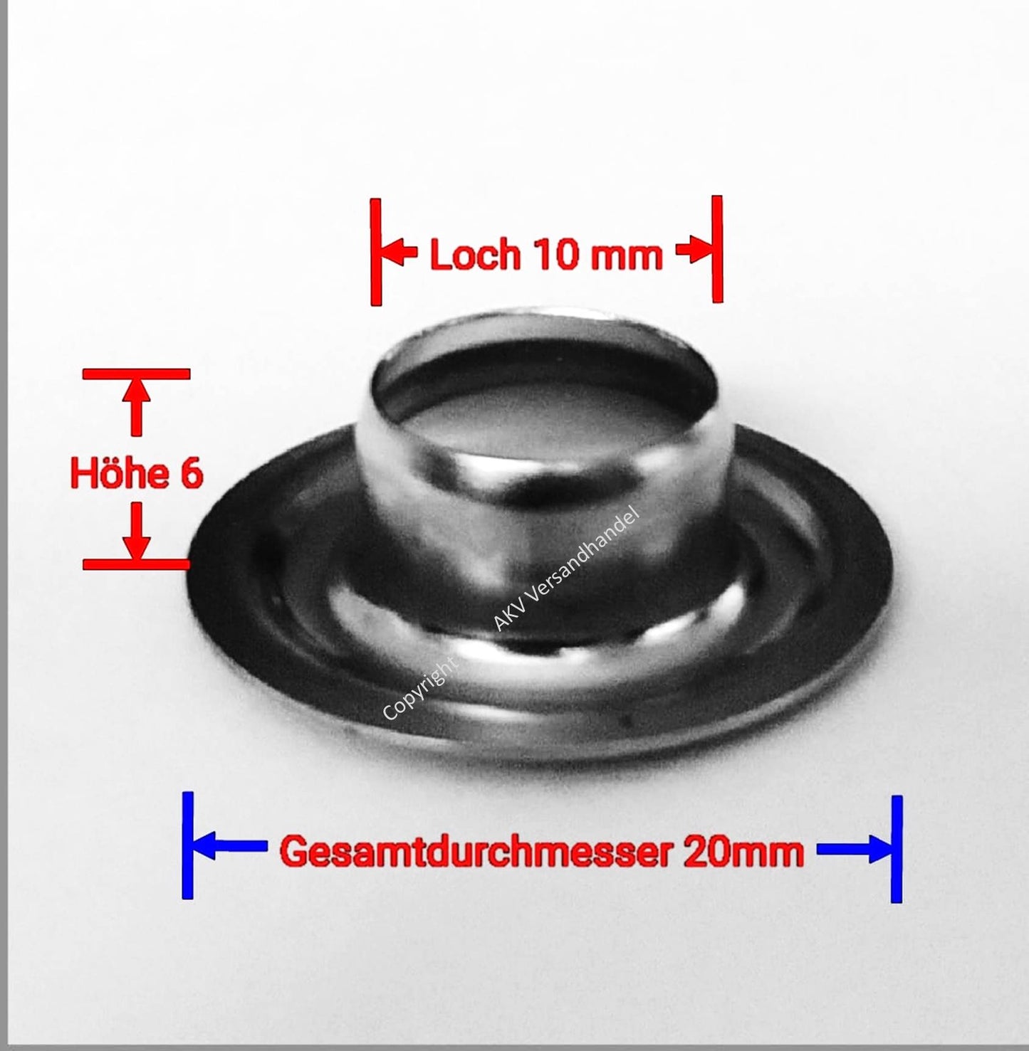 Profi Ösenset 10mm + 100 Ösen Stahl verzinkt Zink Locheisen Ösenwerkzeug Ösenstempel