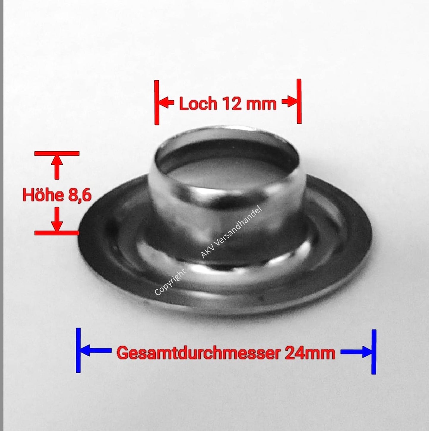 Profi Ösenset 12mm + 20 DIN Ösen VA Edelstahl Locheisen Ösenwerkzeug Ösenstempel