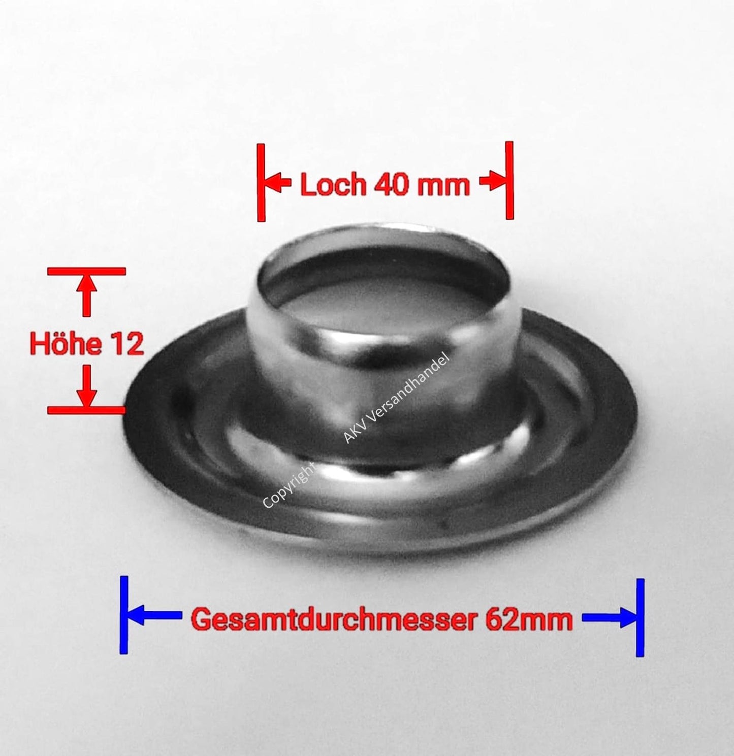 Einschlagstempel XXL 40 mm 50 Ösen Messing Nickel rostfrei Ösenwerkzeug