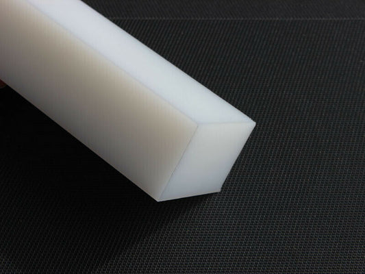 (55,00 €/m²) PTFE Kunststoff Platte weiß 1200x50x2 mm Rest Stück