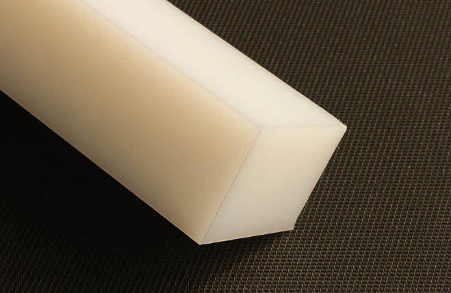 Kunststoff Leiste Klotz Vierkant PA 500x100x50 mm weiß natur Quader Rest Stück