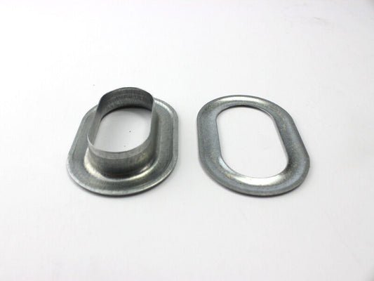 50 x Oval Ösen 42 x 22 mm Zink Planenösen für LKW Plane etc.