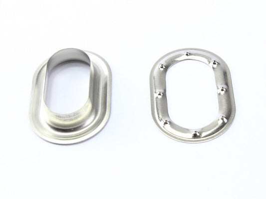 50 x Oval Ösen 42 x 22 mm Nickel Planenösen für LKW Plane etc.